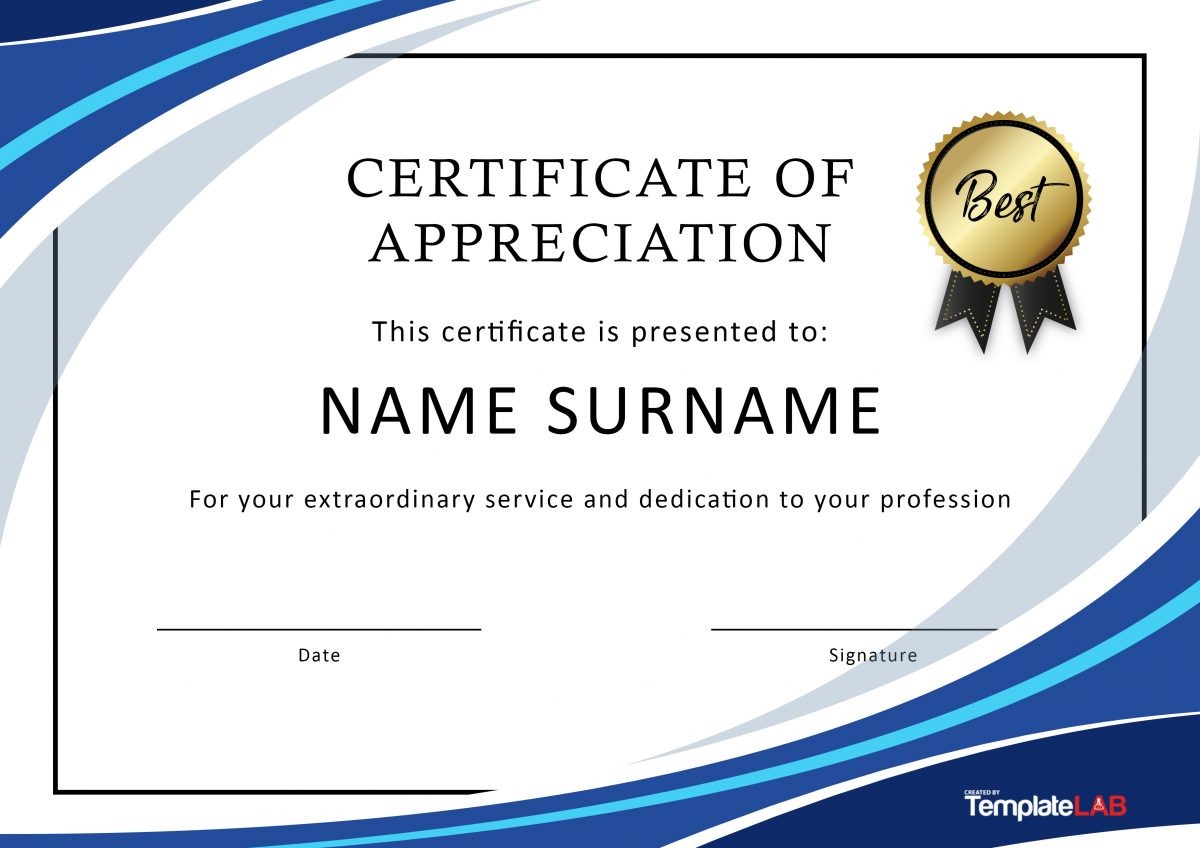 Certificado de Agradecimiento Gratis para Empleados 03