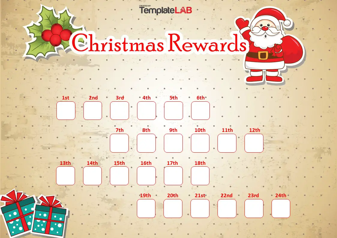 Gráfico de recompensas navideñas gratis