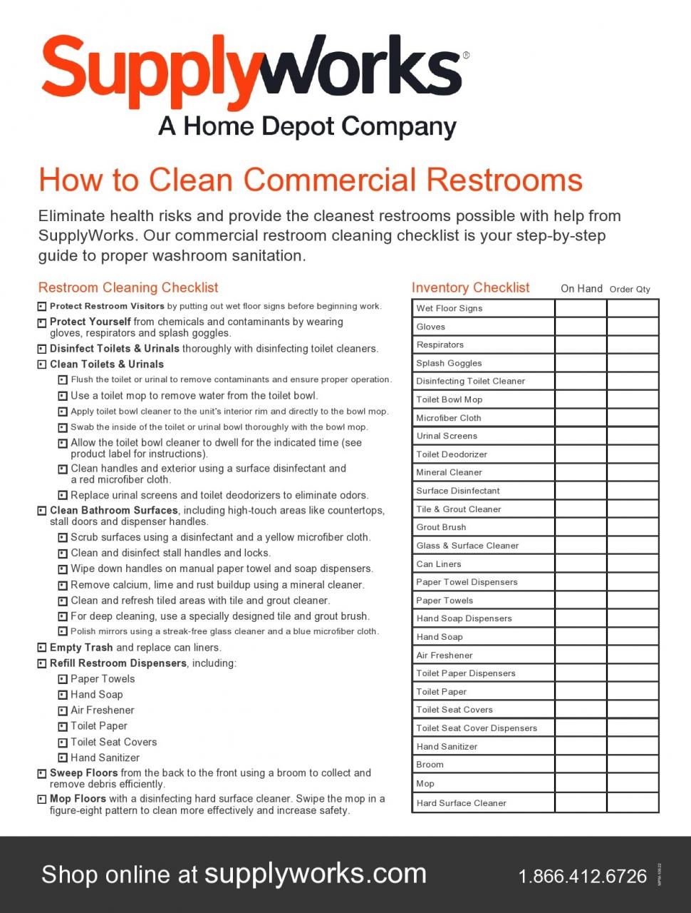 Lista de verificación de limpieza de baño gratis 39