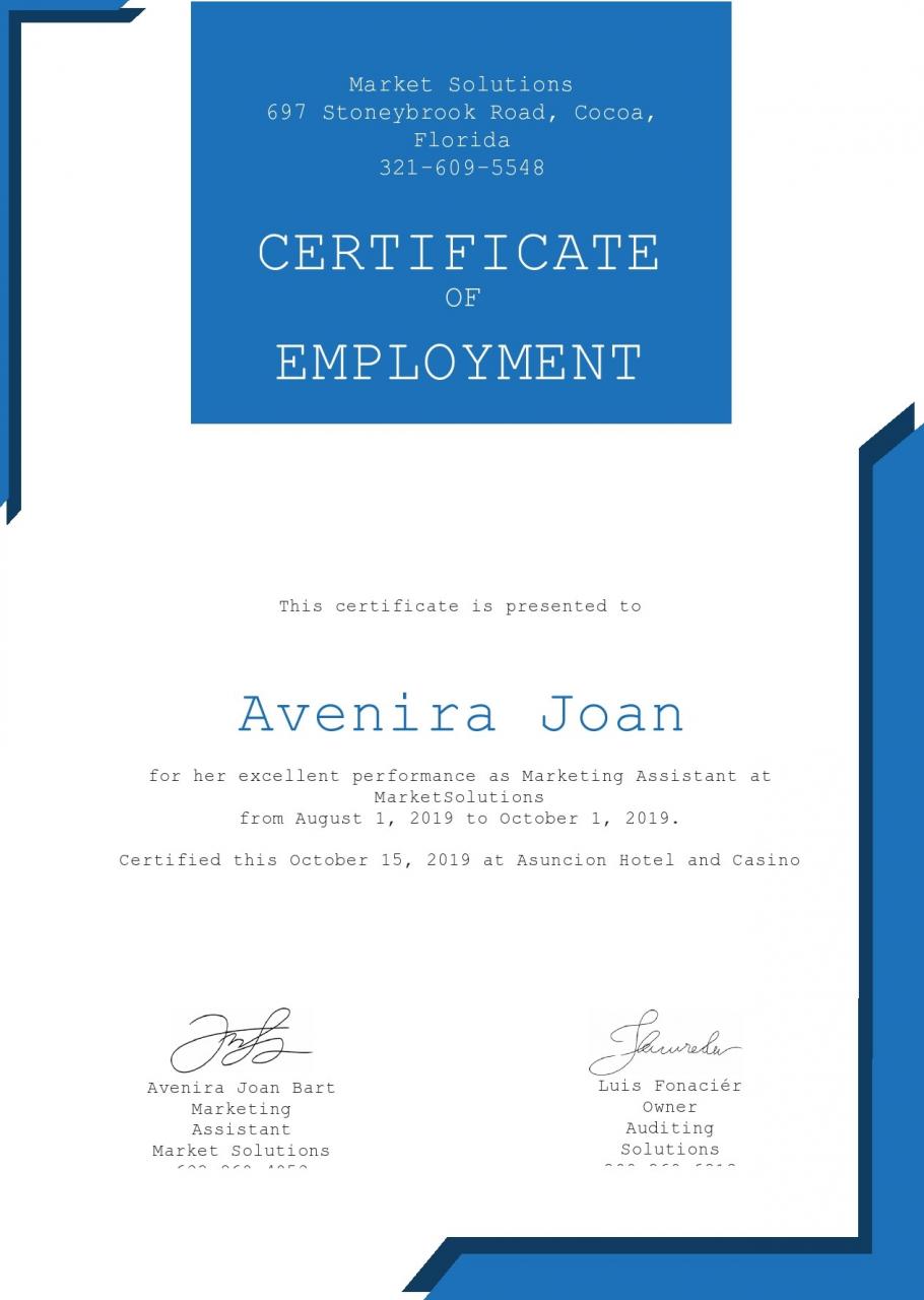 Certificado de trabajo gratuito 29