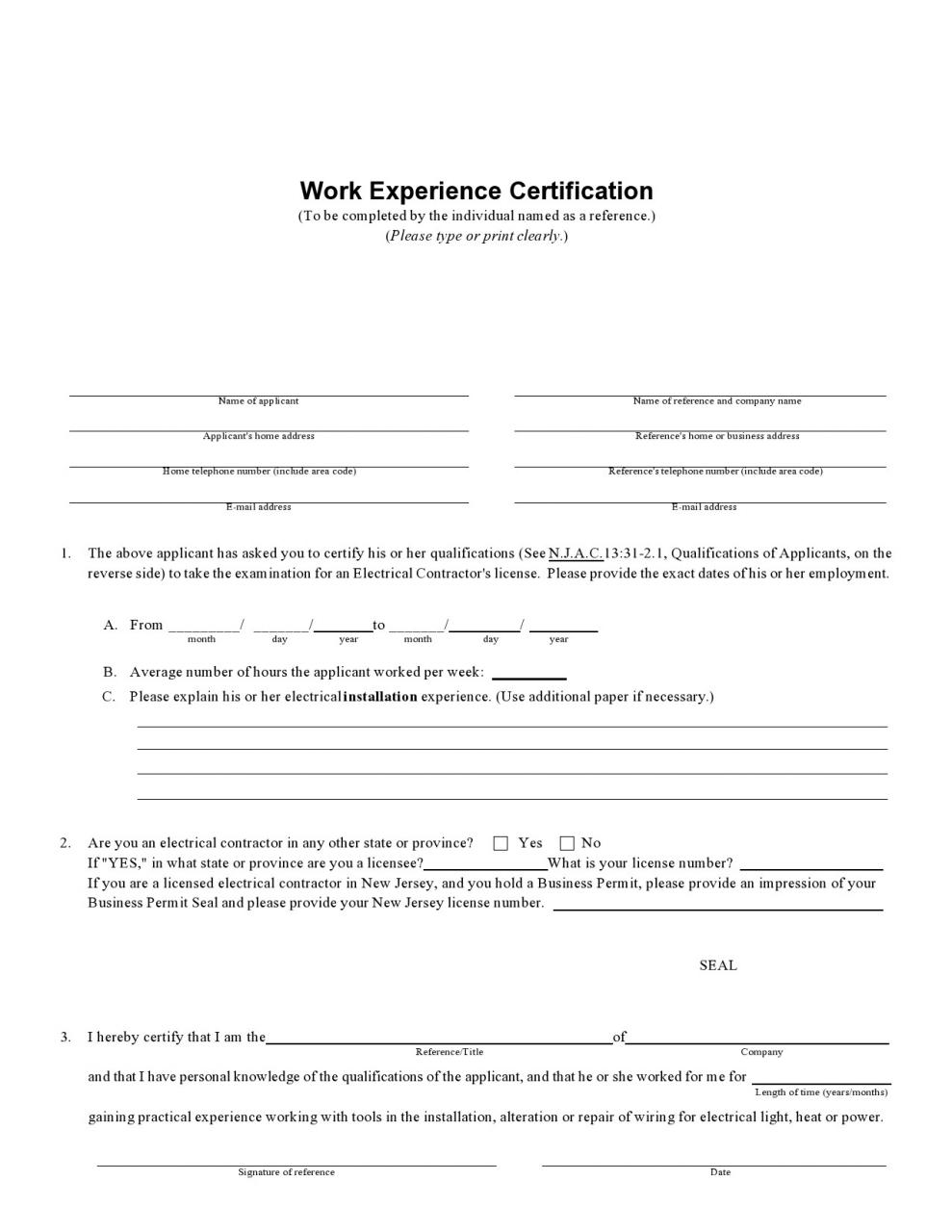Certificado de trabajo gratuito 40