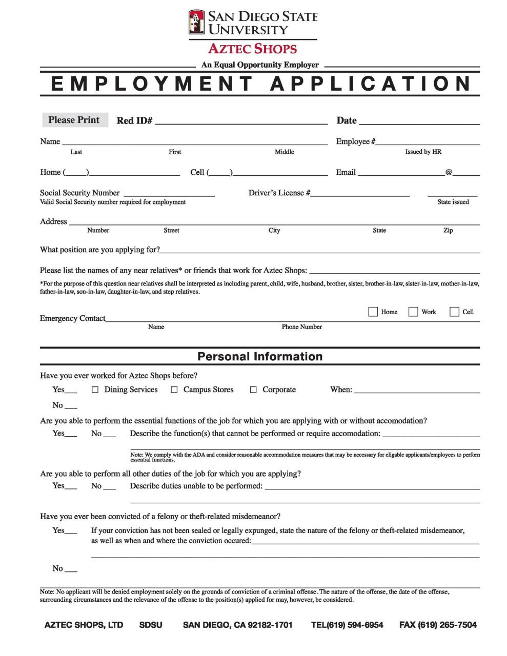 Plantilla de solicitud de empleo gratis 28