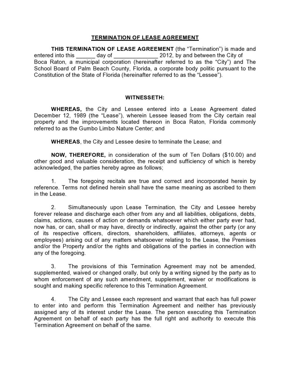 Acuerdo de rescisión de contrato de arrendamiento gratuito 05