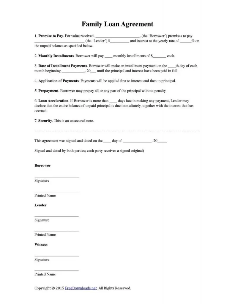 M s de 40 plantillas gratuitas de acuerdos de pr stamo word y pdf