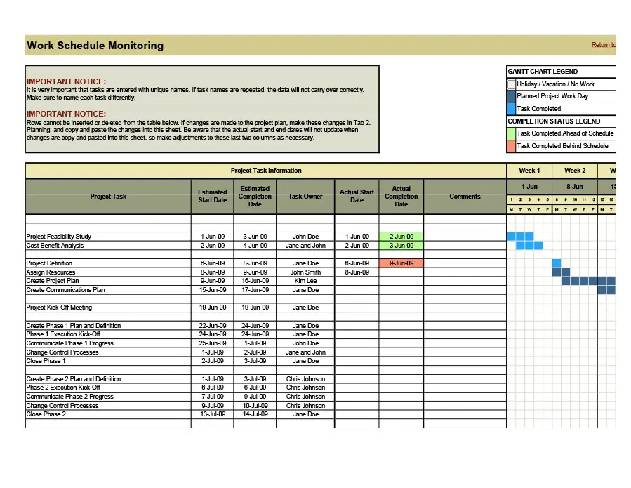 Plantilla gratuita de seguimiento de proyectos múltiples 04