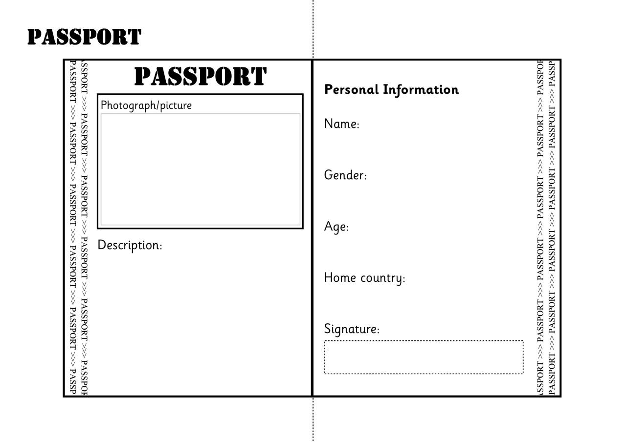 Plantilla de foto de pasaporte gratis 07