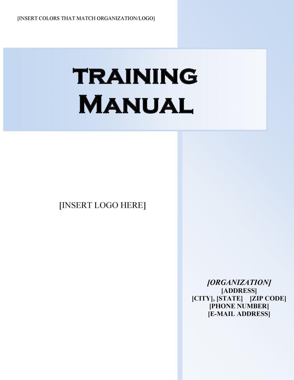 plantilla de manual de entrenamiento gratis 09
