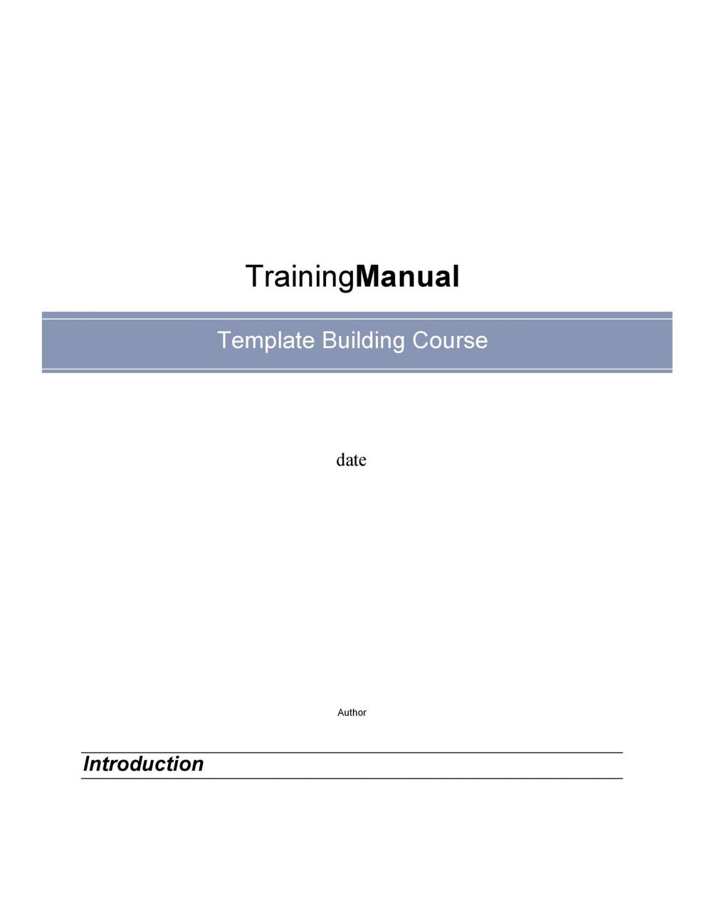 plantilla de manual de entrenamiento gratis 18