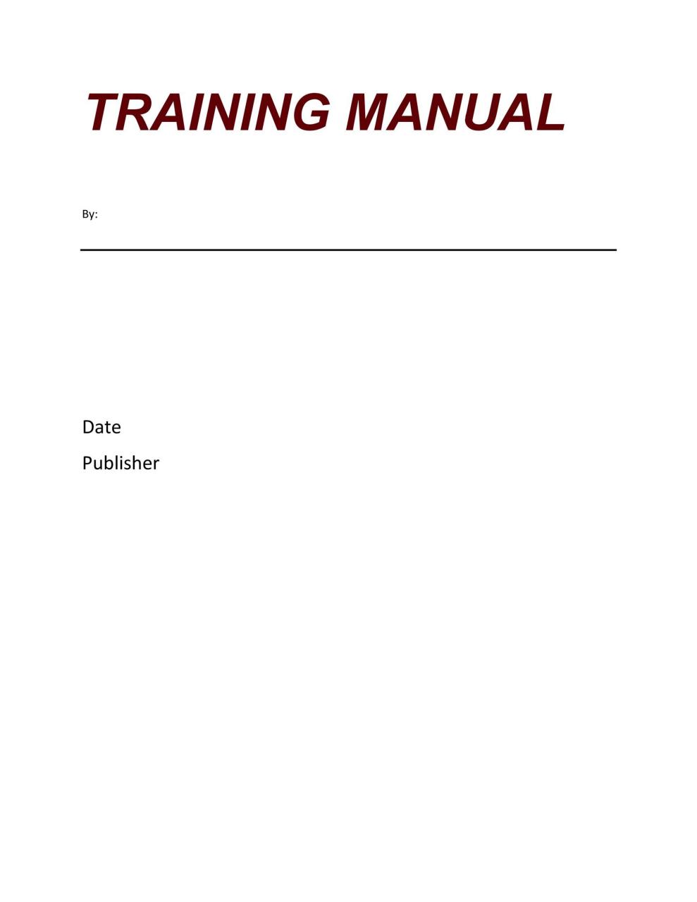 plantilla de manual de entrenamiento gratis 21