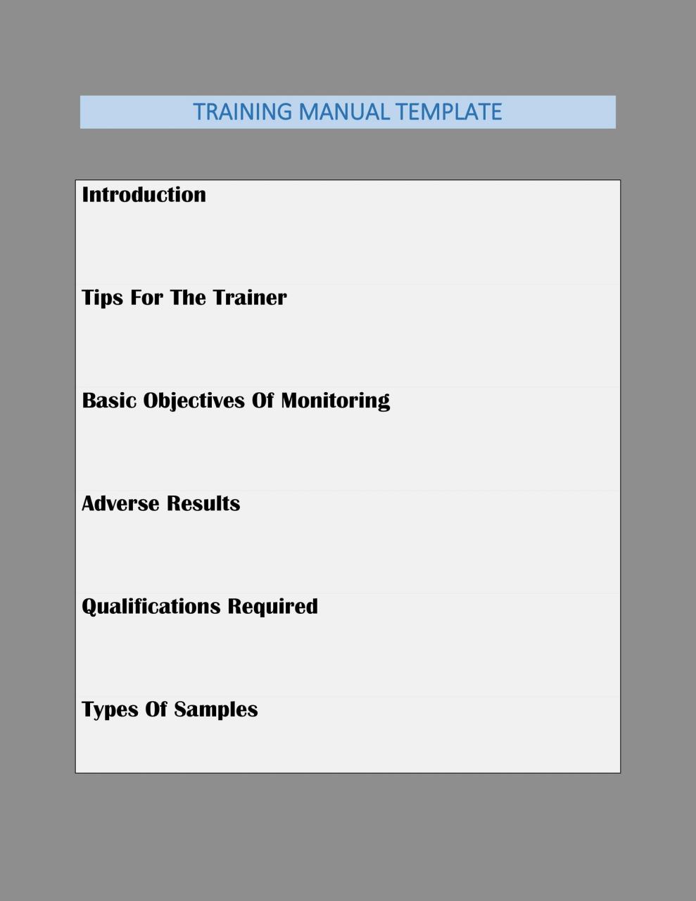 plantilla de manual de entrenamiento gratis 25