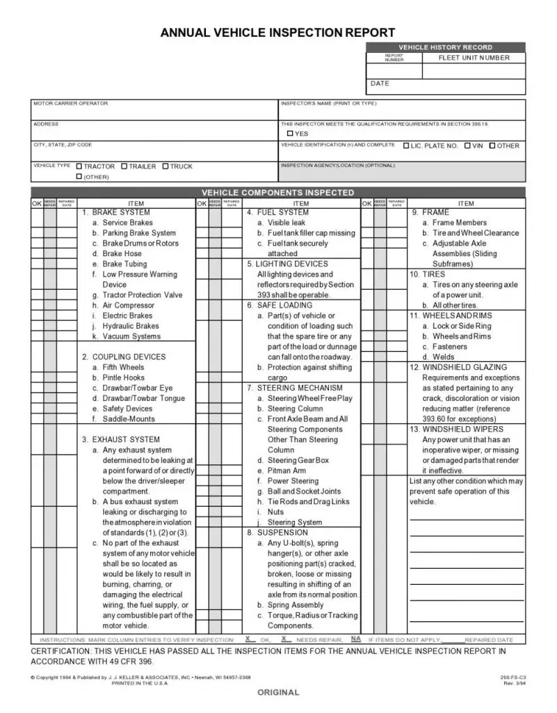 39 mejores formularios de inspección de vehículos (Lyft, Uber, etc