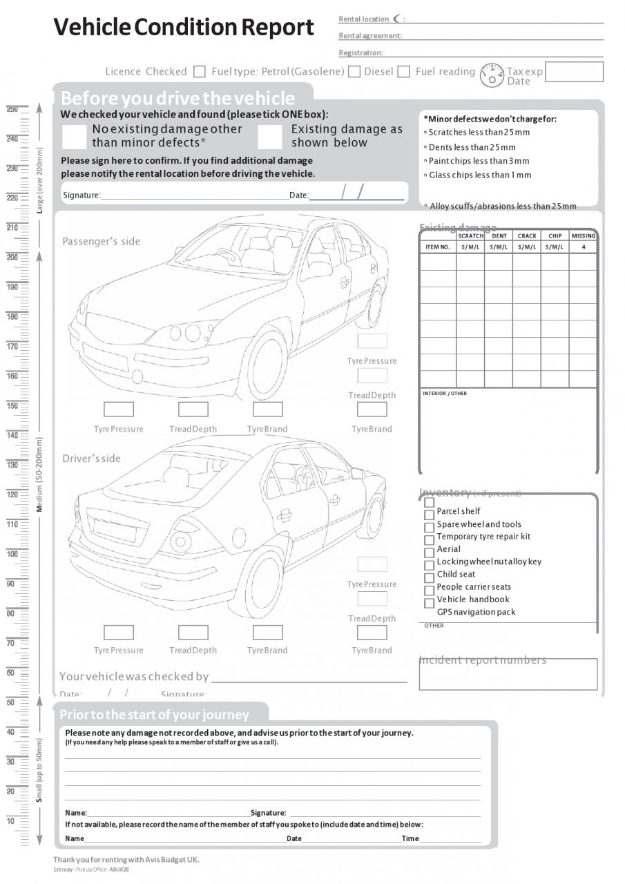 Formulario de inspección de vehículos gratis 27