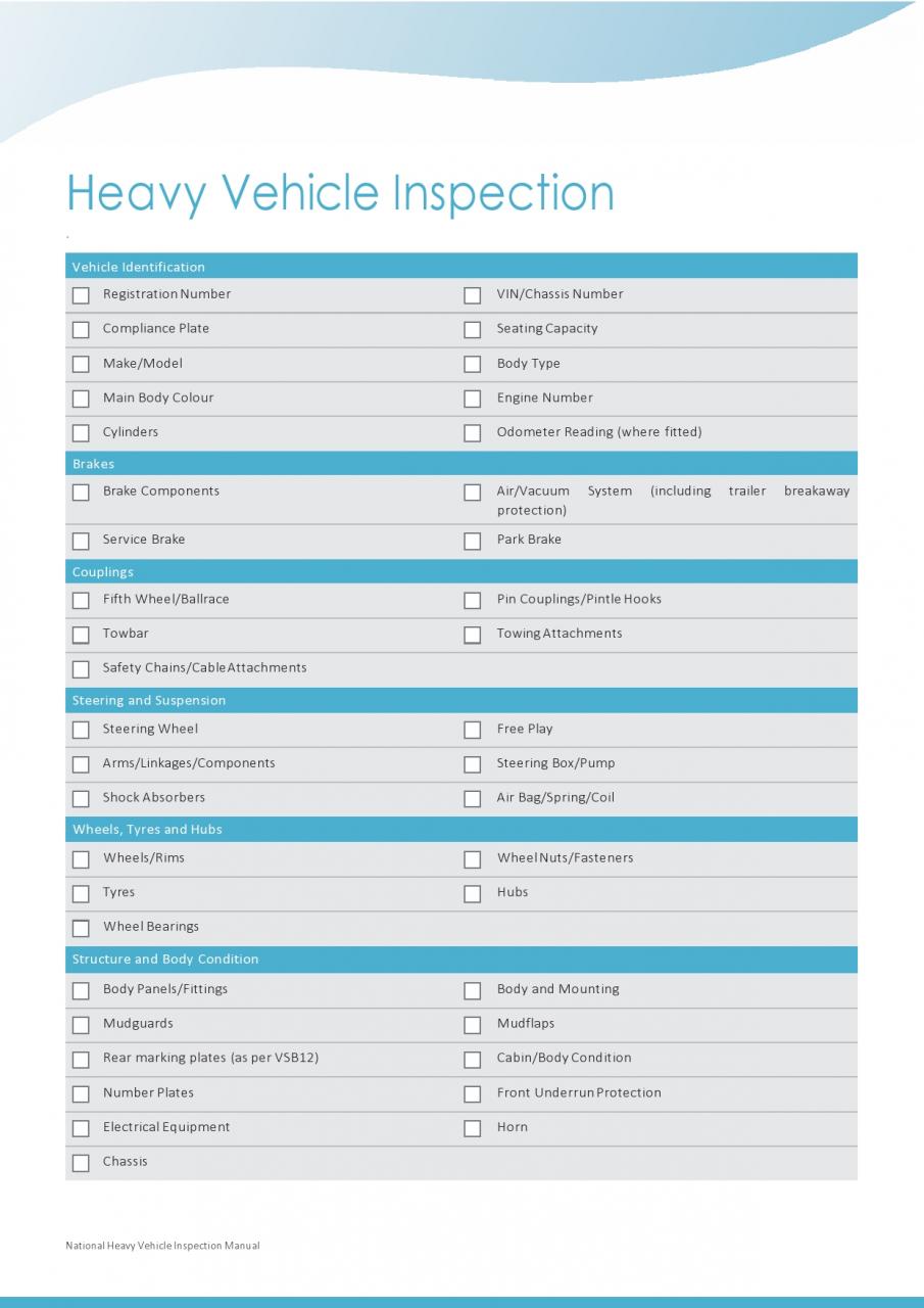 Formulario de inspección de vehículos gratis 31