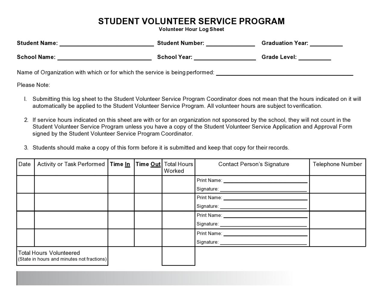 Registro de horas de voluntariado gratuito 09