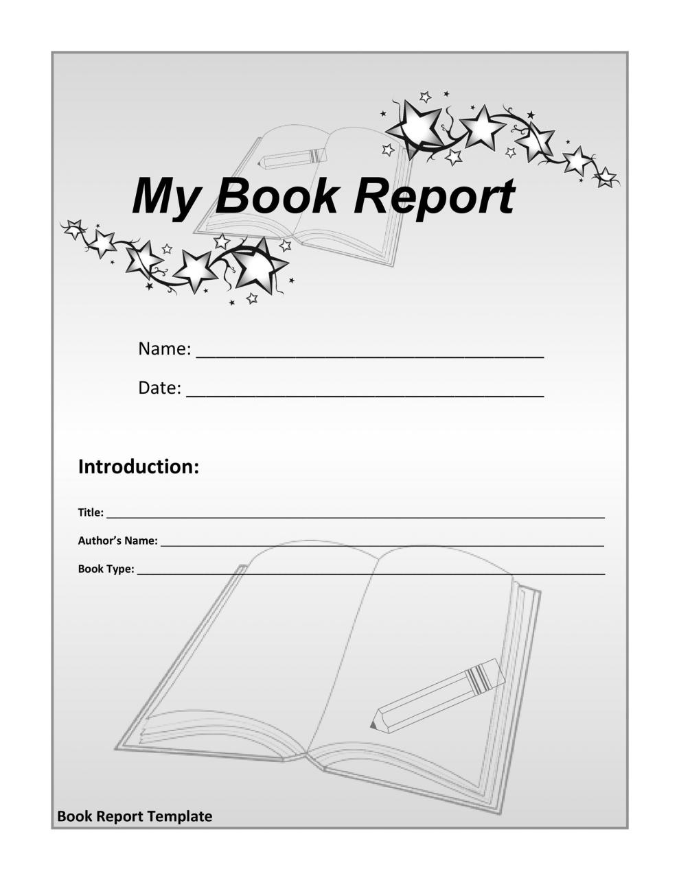 Plantilla de informe de libro gratis 03