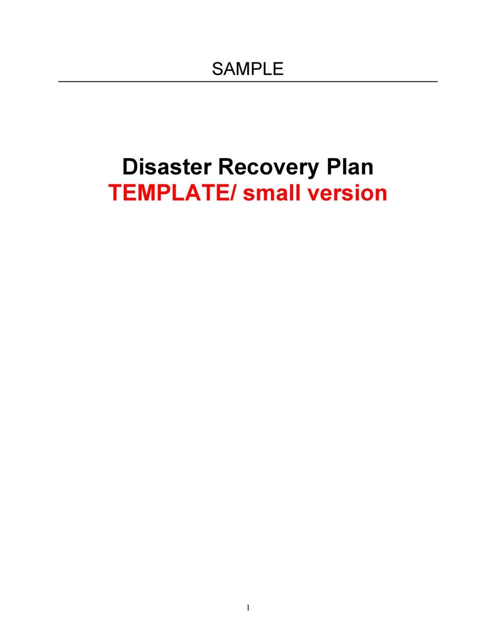 Plantilla gratuita de plan de recuperación ante desastres 08