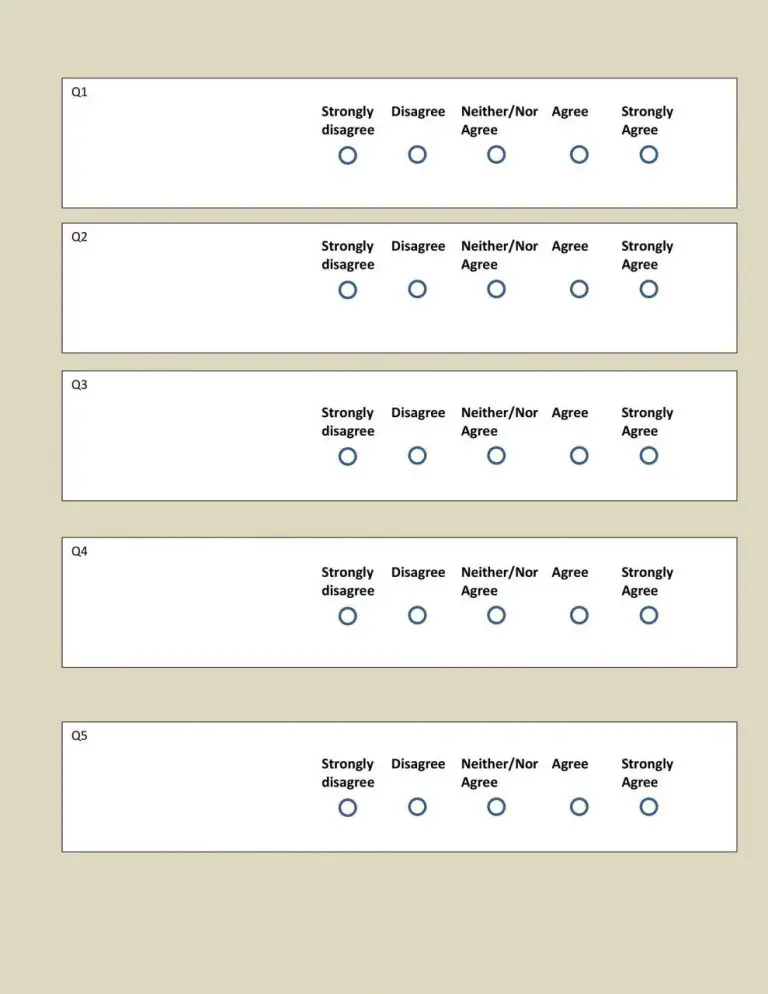 30 Plantillas Y Ejemplos De Escalas De Likert Gratis Mundo Plantillas 8913