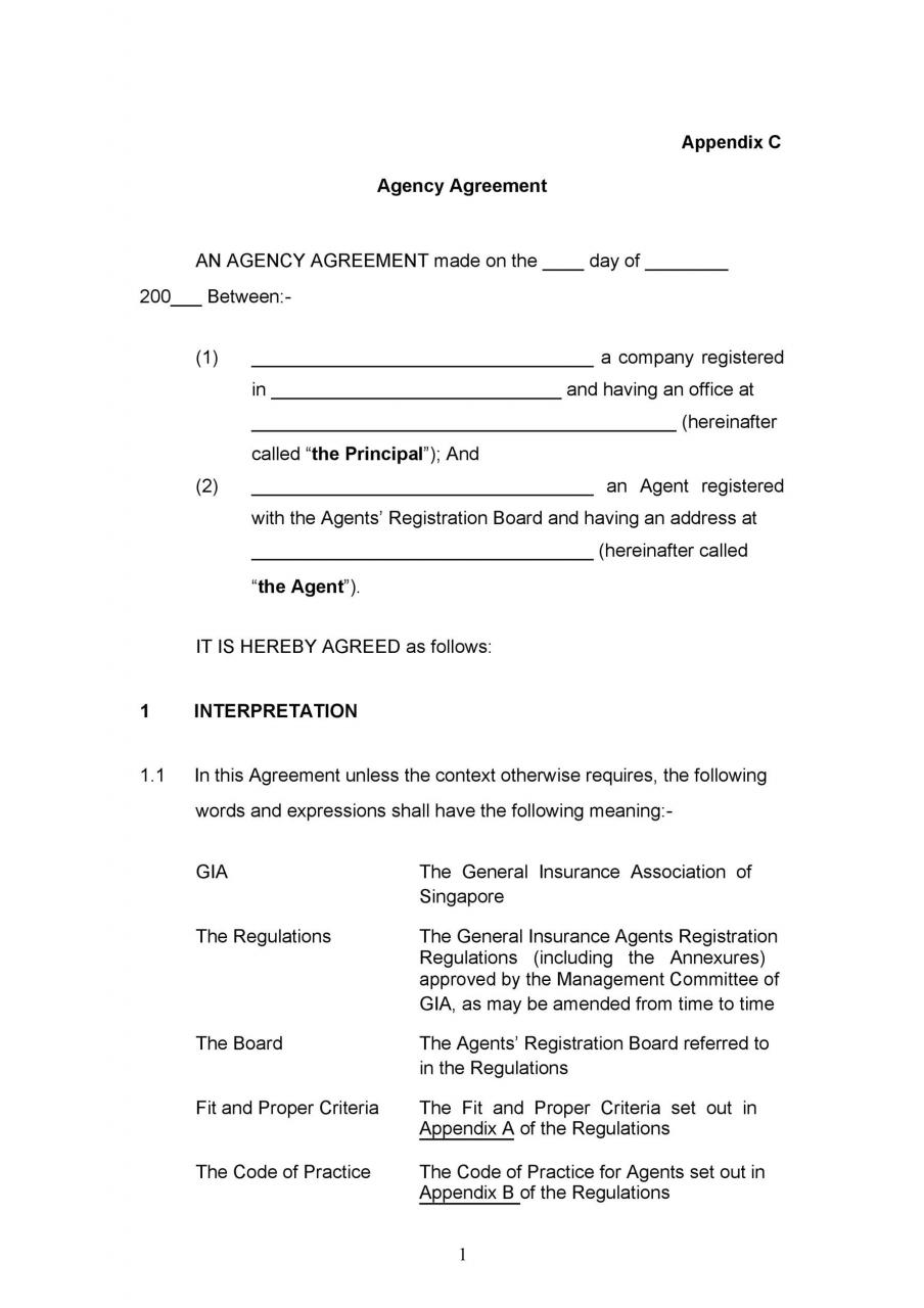 Acuerdo de agencia libre 12
