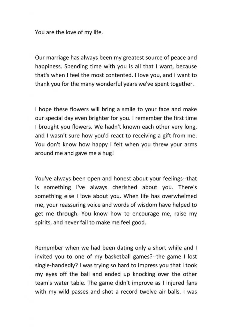 50 Cartas Románticas de Aniversario (para él o ella) Mundo Plantillas