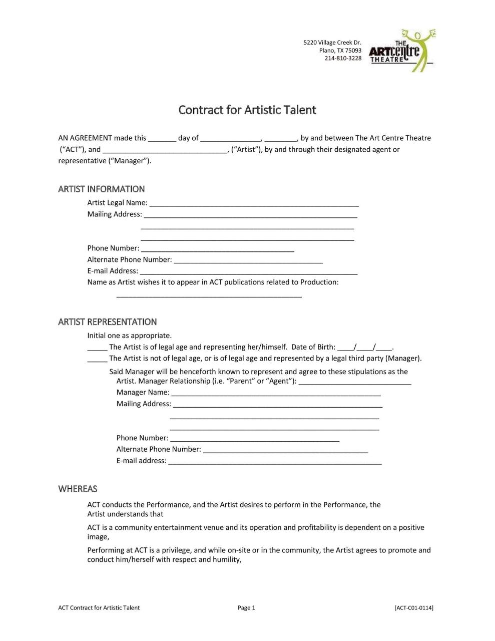 Contrato de gestión de artistas gratis 21