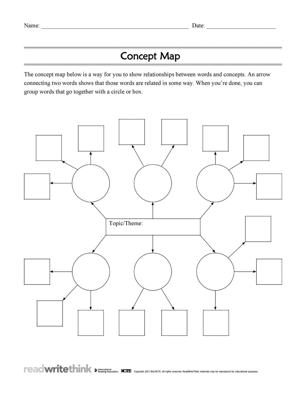 Plantilla de mapa conceptual gratis 19