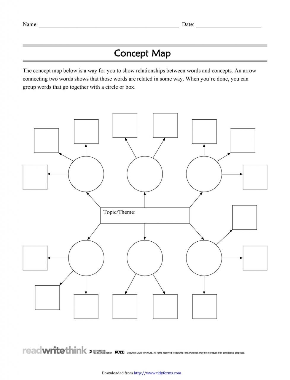 Plantilla de mapa conceptual gratis 24