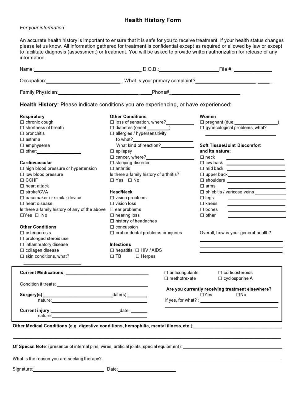 formulario de historial de salud gratuito 11