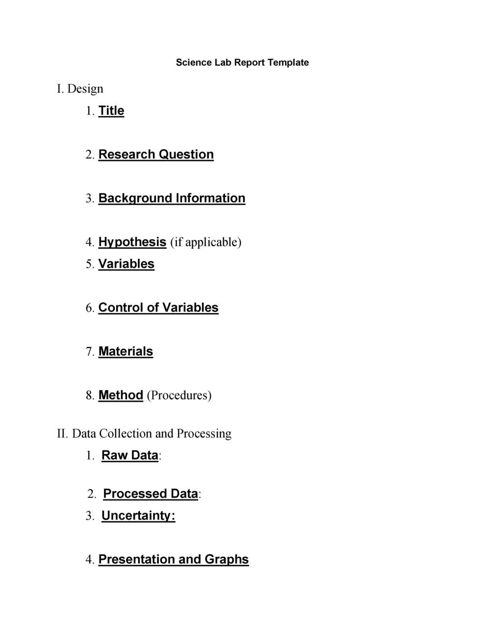 Plantilla de informe de laboratorio gratis 02