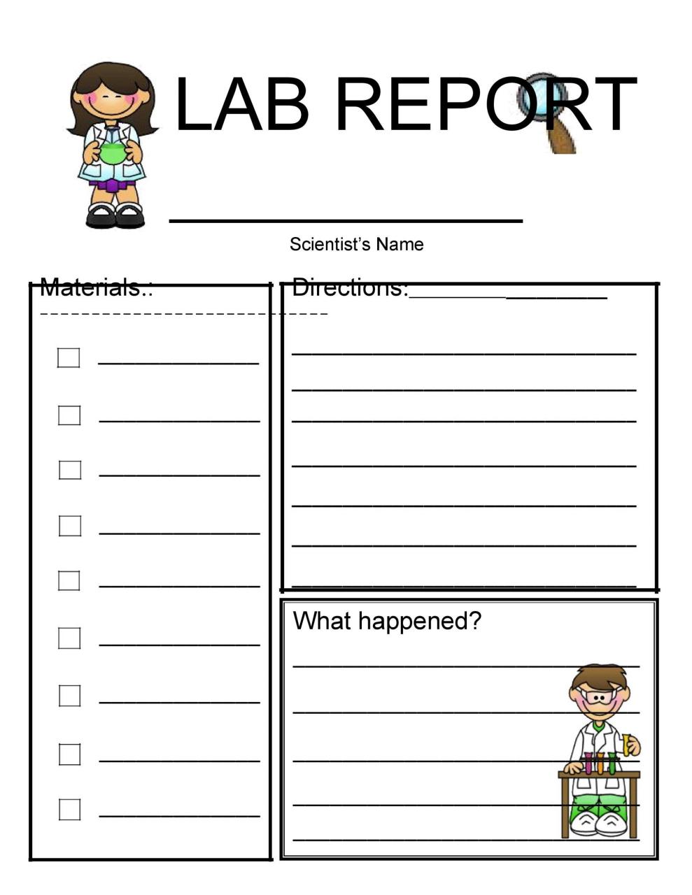 Plantilla de informe de laboratorio gratis 19