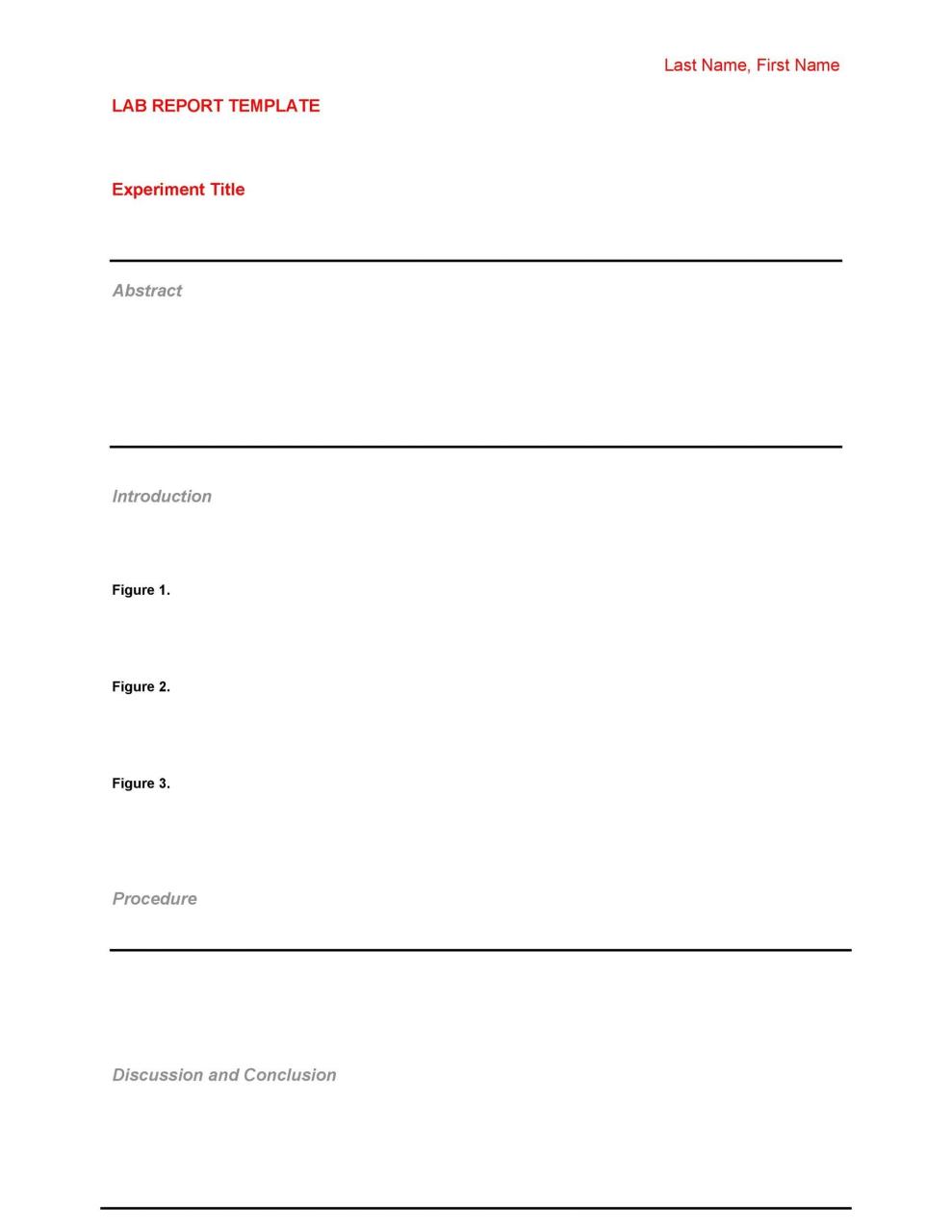 Plantilla de informe de laboratorio gratis 21