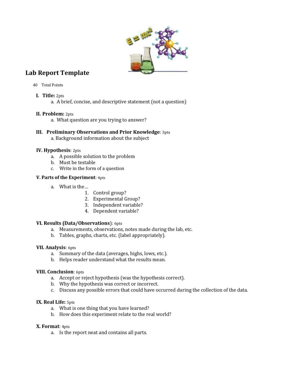 Plantilla de informe de laboratorio gratis 23