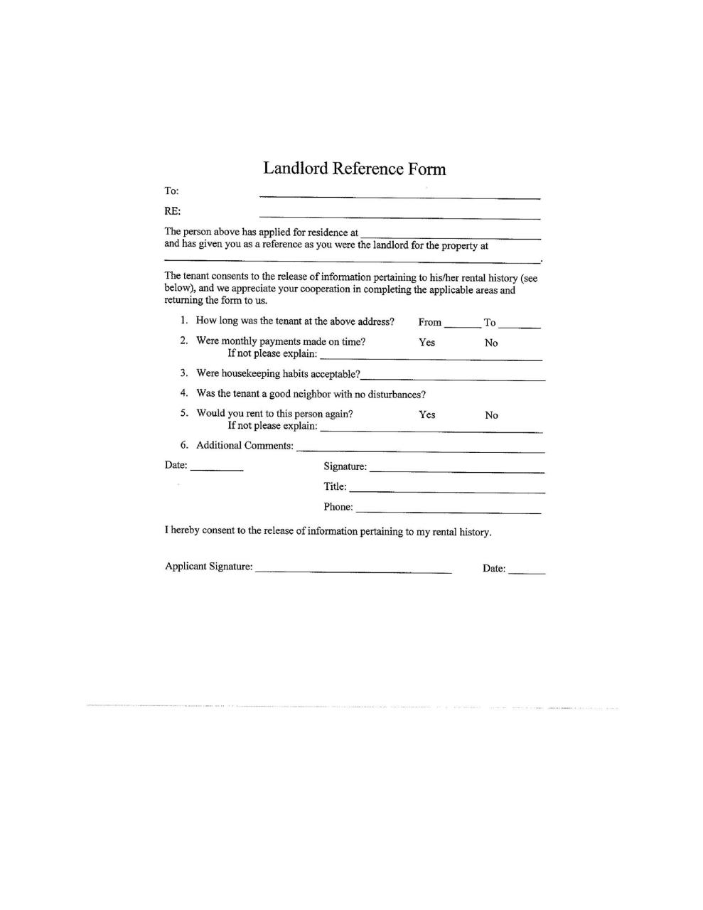 Carta de referencia de arrendador gratis 11