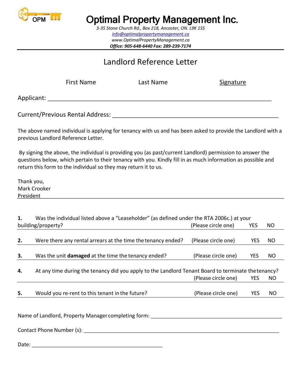 Carta de recomendación de arrendador gratis 30