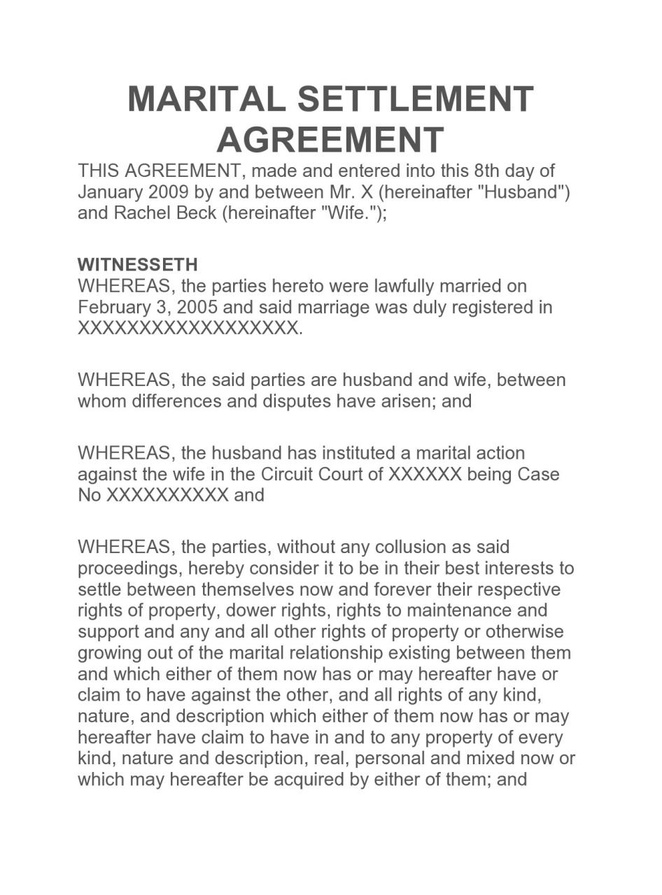 Acuerdo de finiquito matrimonial libre 36