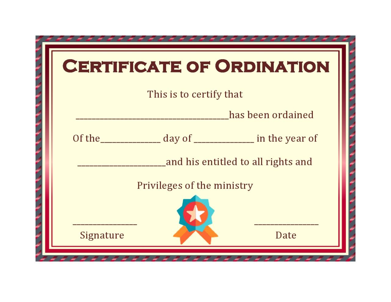Certificado de ordenación gratis 10