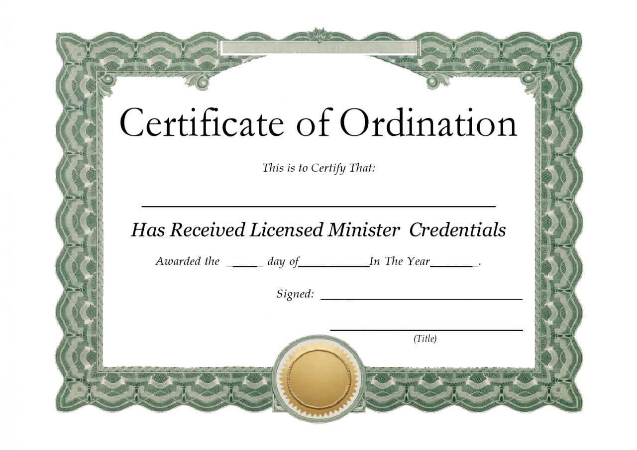 Certificado de ordenación libre 29