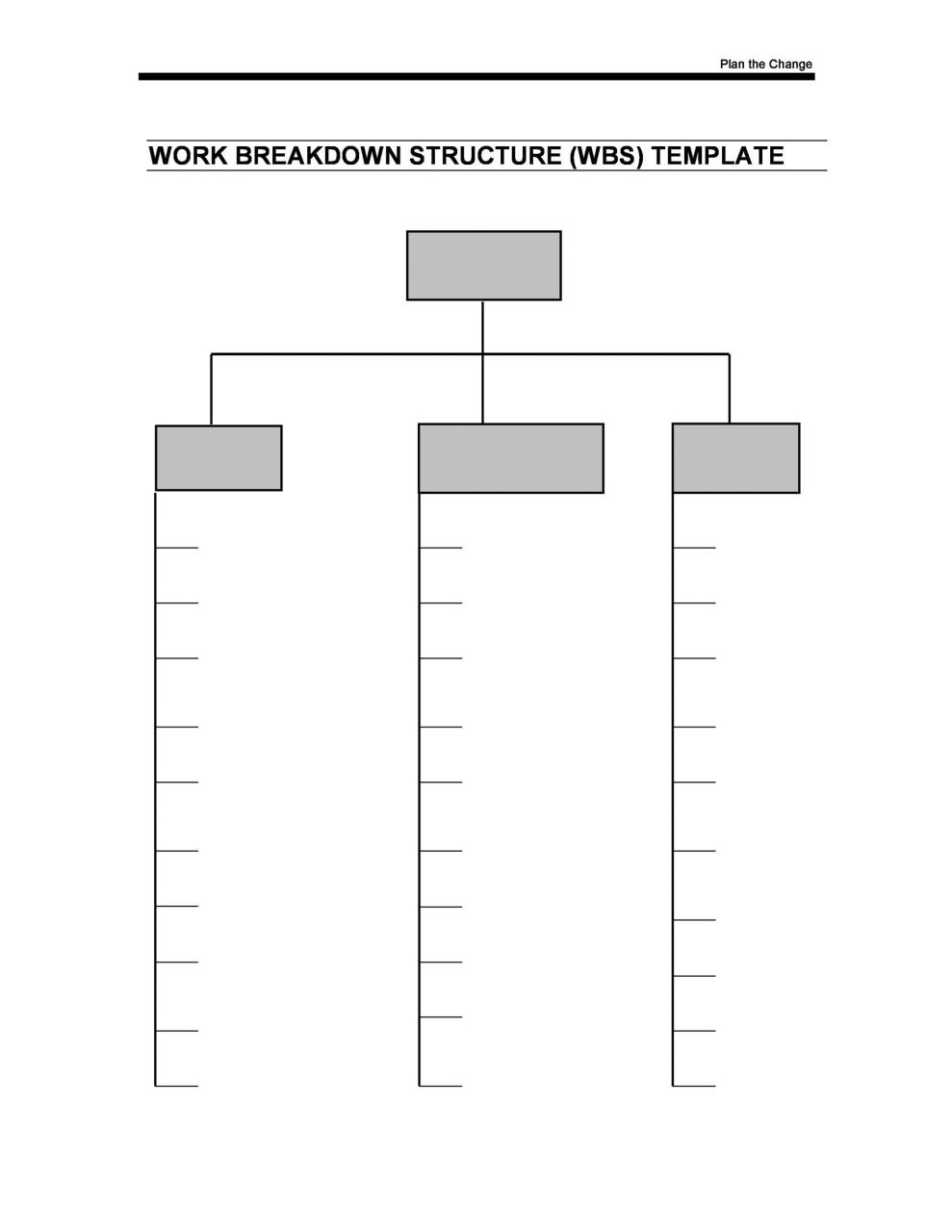 Plantilla de estructura de desglose de trabajo gratis 14