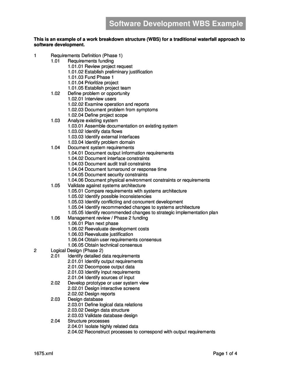 Plantilla de estructura de desglose de trabajo gratis 20